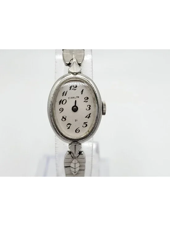Vintage Elgin Starlite Mechanical 21J Womens Watch Running Please Read 15mm