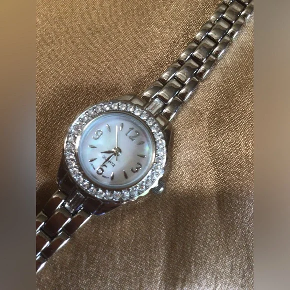 Classic Silver Crystal-Trim Women’s Watch