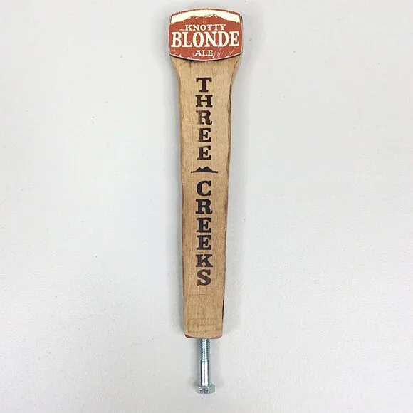 Three Creeks Brewing Beer Tap Handle‎ Knotty Blond Ale Firestorm Red 11