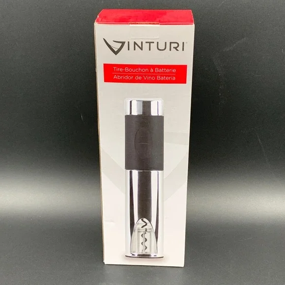 Vinturi Battery‎ Operated Wine Opener Electric Corkscrew Stainless Steel