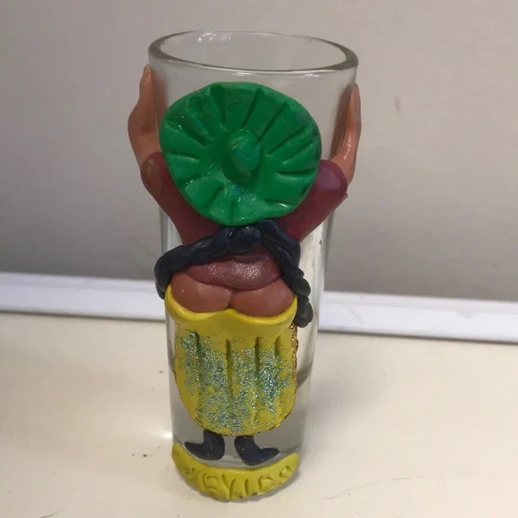 Mexico Souvenir Double Shot Glass Sombrero‎ & Bare Butt