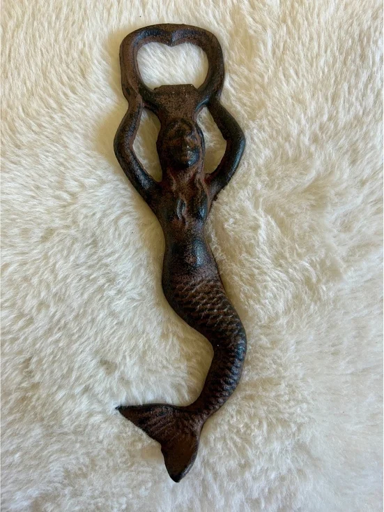 Vintage Cast Iron Mermaid Bottle Opener