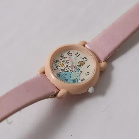 Disney Cinderella Small Pink Quartz Watch by Lorus Collectible ~ 260219-WH 1001
