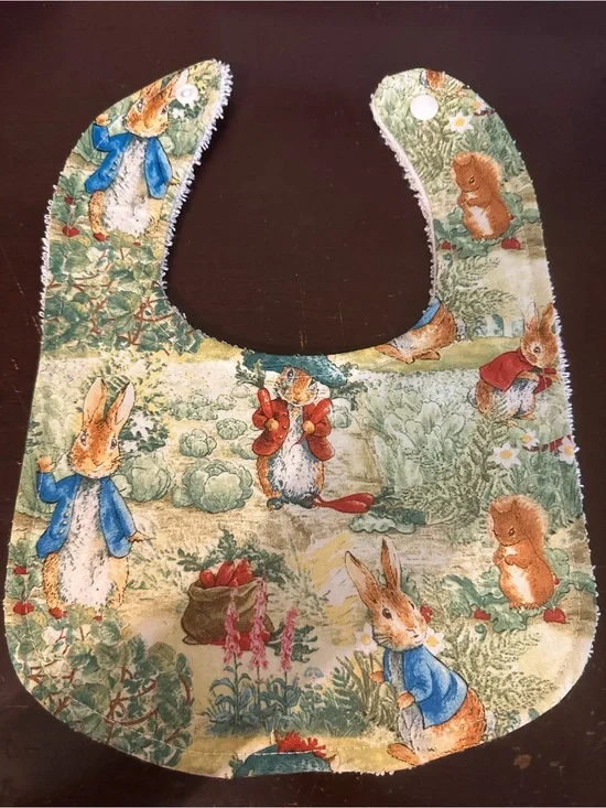 Handmade Peter Rabbit bib