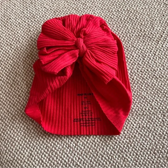 Posh Peanut Molly Hat Head Wrap with Bow Red