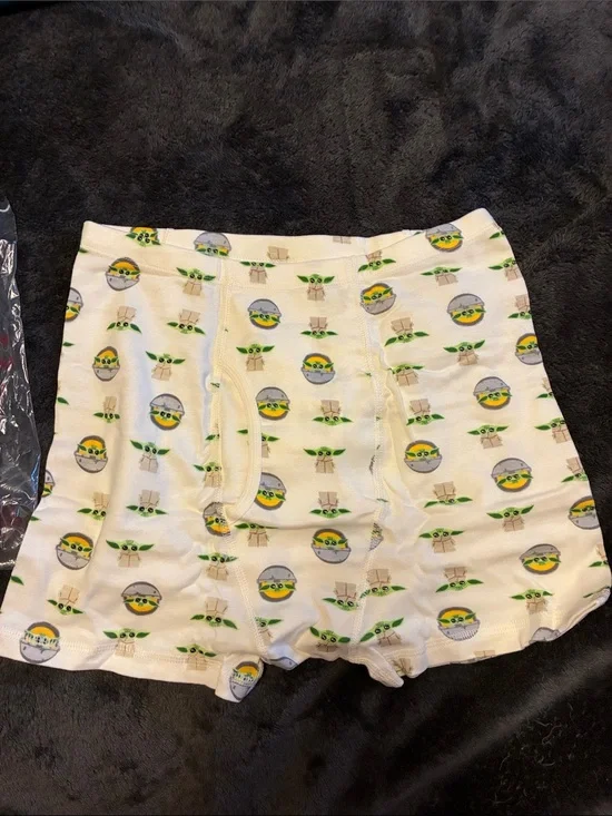 Baby Yoda Print organic Stretch Boxer briefs underwear - Hanna Andersson XL