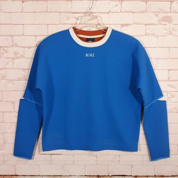 Nike Sweatshirt Size Small Relaxed Fit Blue Crew Neck Pullover