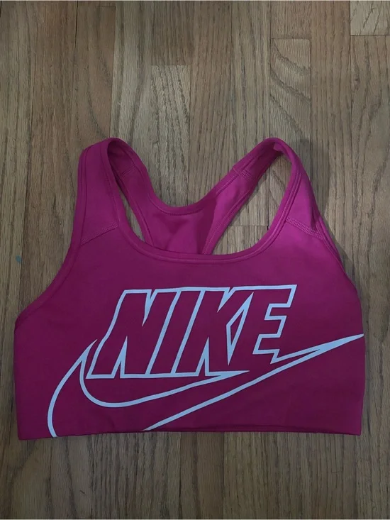 Nike Women's Bright Pink Logo Sports Bra