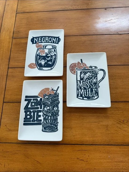 Crate & Barrel Cocktail Small Serving Plates by Derrick Castle