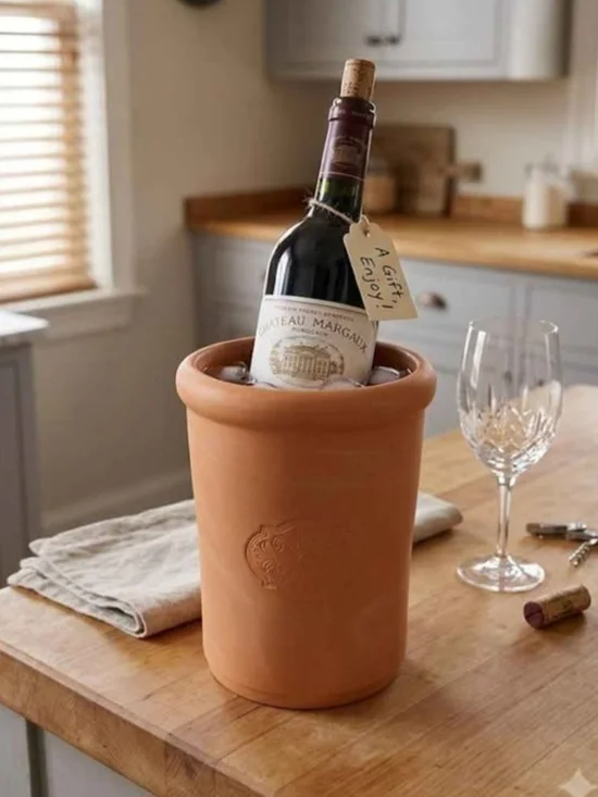 Terracotta Wine Chiller - Classic Clay Ice Bucket