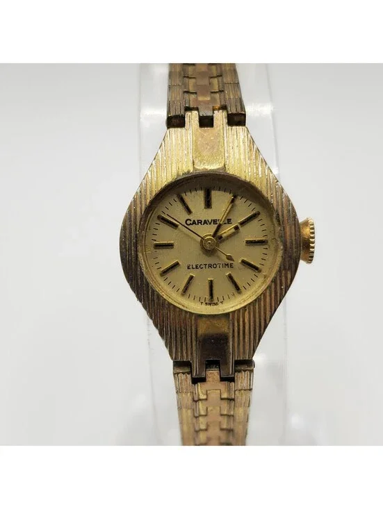 Vintage Caravelle Electrotime Womens Watch 17mm  For Parts Or Repair