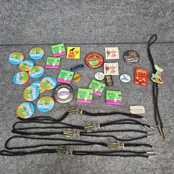 Alcohol Bartender‎ Pins Lot Liquor Shnapps Malibu Jose Cuervo Promo RARE
