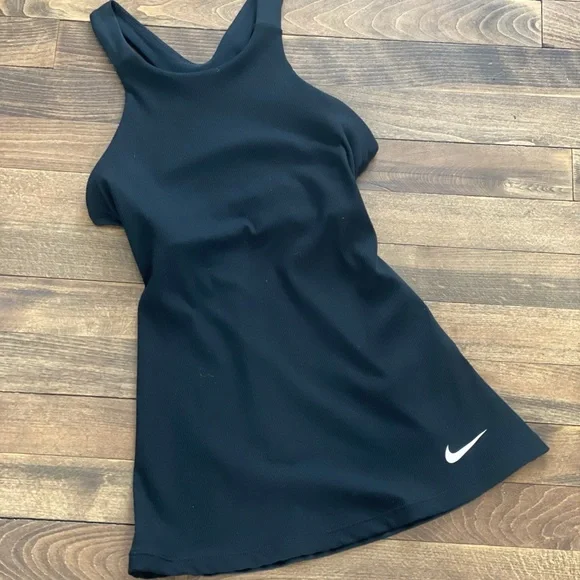 Nike Black Racerback Tank with White Swoosh