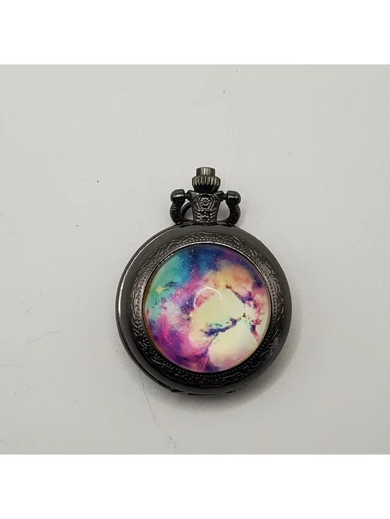 Galaxy Style Small 36mm Quartz Pocket Watch New Battery