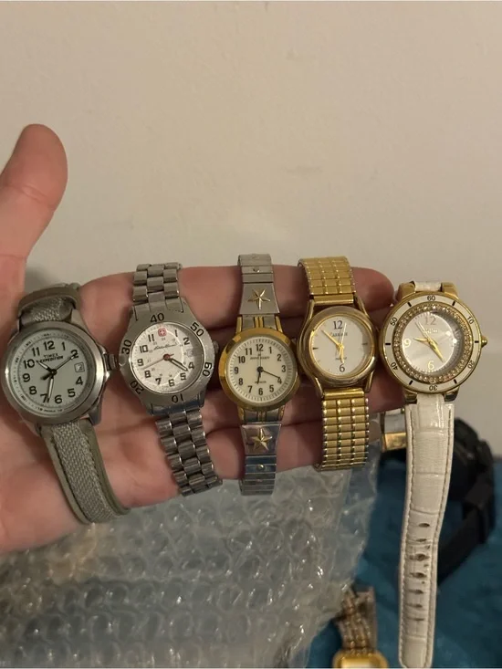 Timex Swiss Military Anne Klein Watches Vintage Lot Analog Wristwatches Untested
