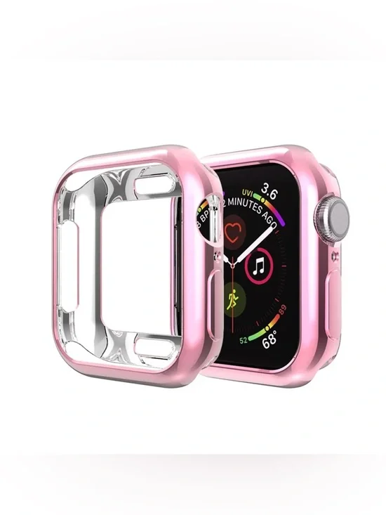 New Unisex Rose Gold Apple Watch Shiny Bumper Case 42mm