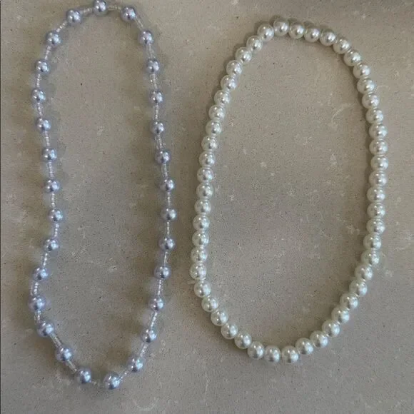 Elegant Pearl Necklace Set 2
