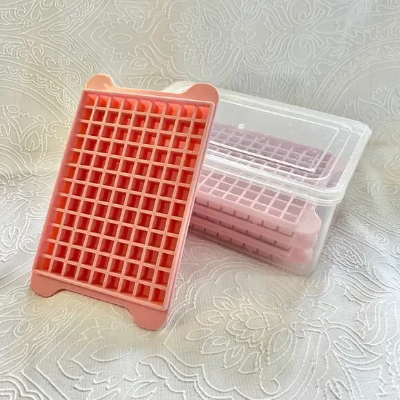 Easy Release Mini Ice Cube Trays Pink Nugget Ice Maker
