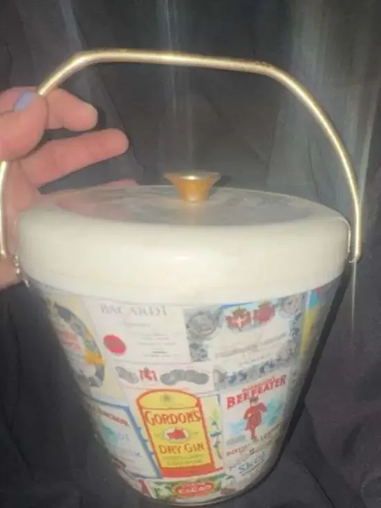 Vintage Mid Century Ice Bucket, 1960's Camel Plastic Ice Bucket, 1960's, Mid Cen
