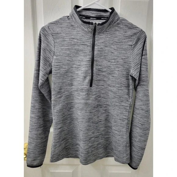 Nike Golf Dri-Fit Womens XS 1/2 Zip Pullover Gray Long Sleeve EUC