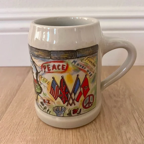 Porzellanmanufaktur Neuses Kronach Schedel German Map Porcelain Beer‎ Stein Mug