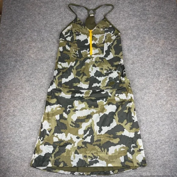 Nike Sportswear Camo Camouflage Dress Front Zip Polyester Womens XS