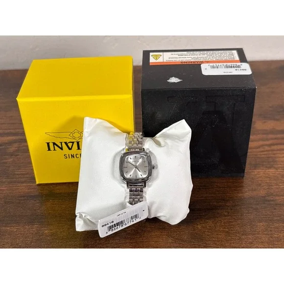 Invicta Womens 69416 Angel Silver Dial Stainless Steel Bracelet Watch New in Box
