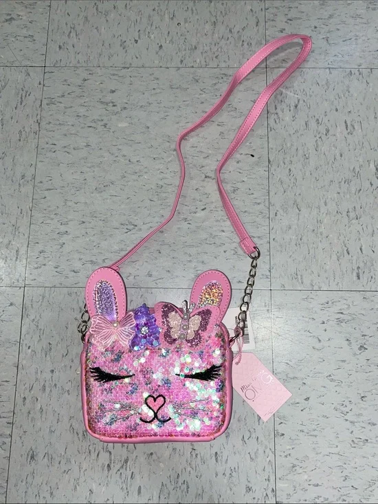 Pink purple girl Sequin Bunny Crossbody chain Bag little girls accessories