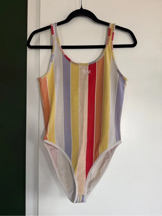 Nike Pastel Striped One-Piece bodysuit - Yellow, Red, Purple, Cream