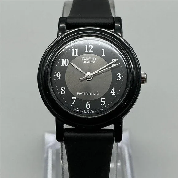 Casio 1330 LQ-139 Womens Watch 25mm Black Dial Black Resin Water Resist