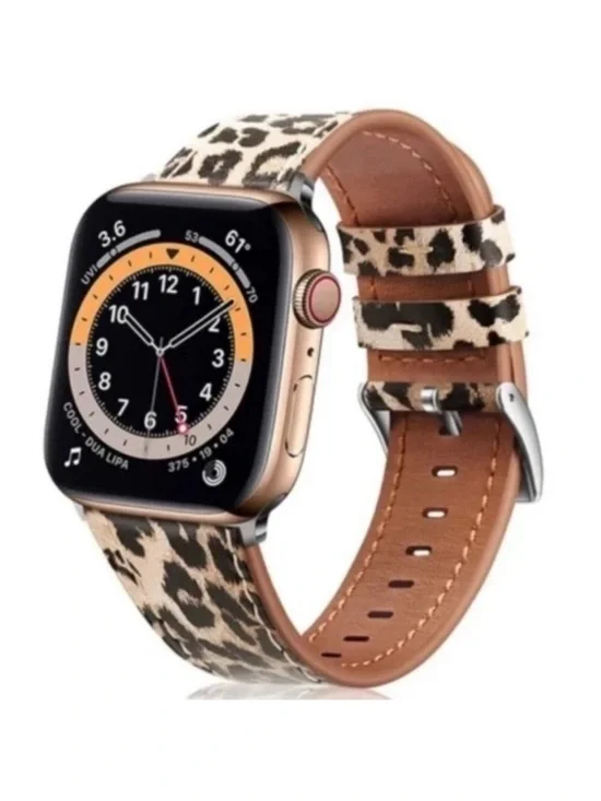 Apple Leopard Vegan Leather Watch Band