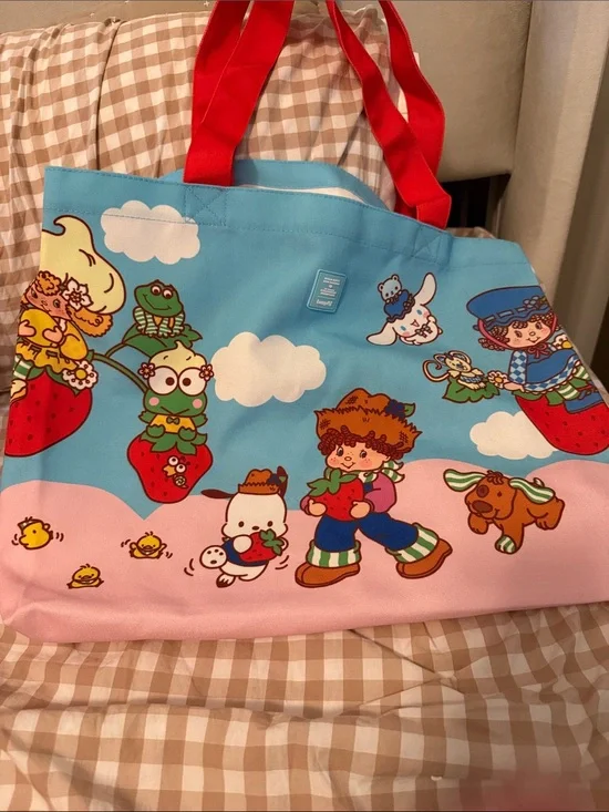 Loungefly Strawberry Shortcake & Heelo Kitty Large Tote