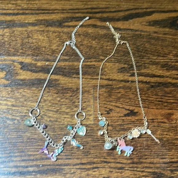 Two charm necklaces for little girl