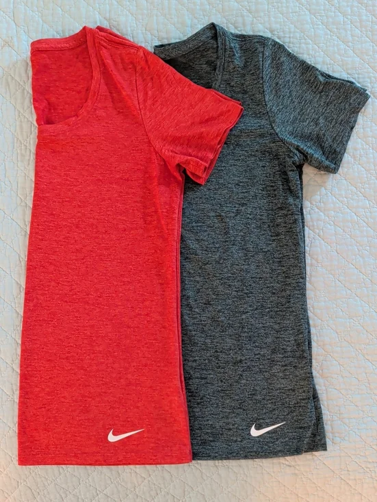 Nike Dri-FIT Short Sleeve Athletic Tees Lot of 2 | Women's Size M | Red & Gray |