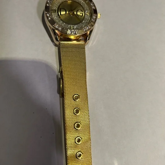 Women's Gold Watch with Crystal Accents