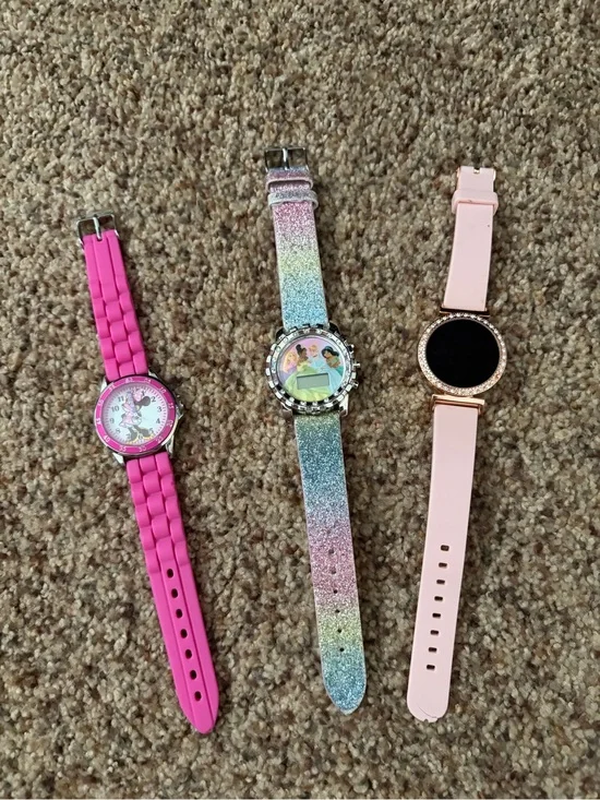 Kids Pink Silicone Watch Lot- Brand Unknown