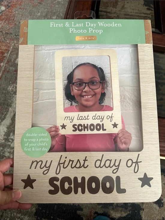First & Last Day Wooden Photo Prop - 'My First Day of School'