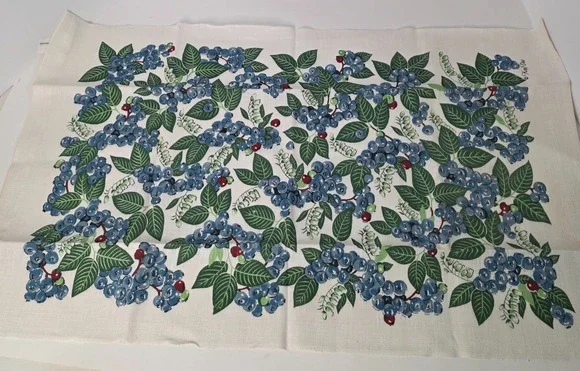 Kay Dee Designs Blueberry Linen Cotton Tea Towel 16x26 Poland USA