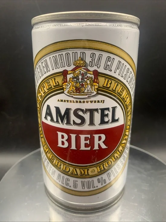 Vintage Beer Can Amstel Bier Beer Empty Steel Can Netherlands