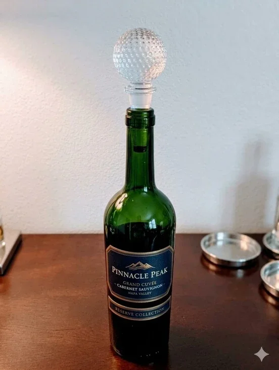 Tee Time  Textured Glass Wine‎ Stopper