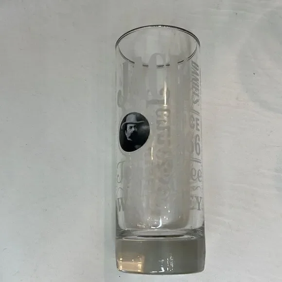 Jack Daniel’s Glass 10 Oz 6 1/4 Tall 2 1/4 In Round Silver Rim Tennessee Whiskey