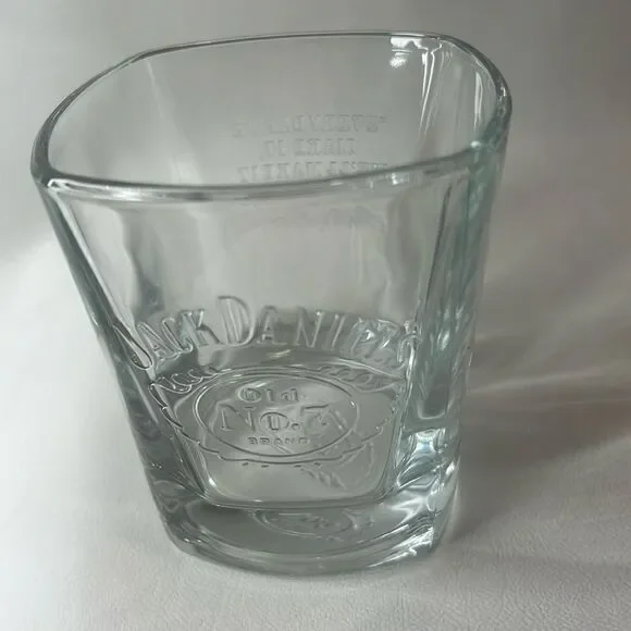 Jack Daniel’s Whiskey Rocks Glass Old No 7 Brand 8 Oz Engraved 3 1/2 In Tall Bar