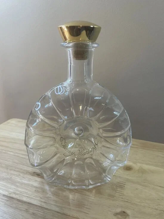 Vintage Baccarat Remy Martin Centaure Crystal Cognac Decanter Gold Stopper