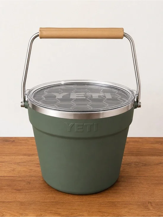 YETI Rambler Ice Bucket / Beverage Tub with Lid – Camp Green (Rare Color)