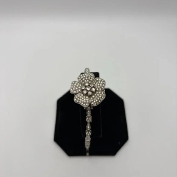 Womens Xanadu Silver Flower Bracelet Watch Quartz 6.5