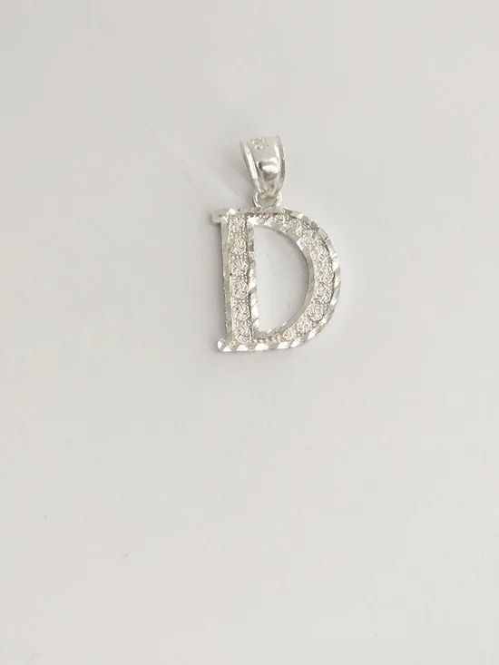 925 Sterling Silver Letter D Pendant