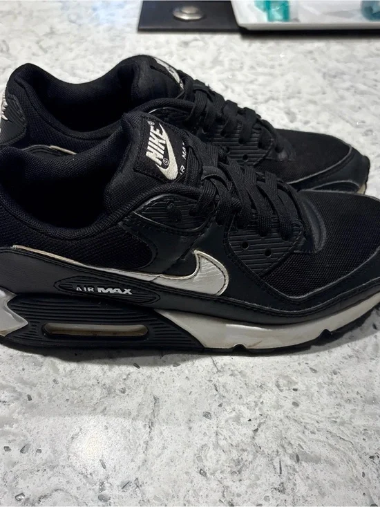 Nike Black and White Air Max 90 Sneakers