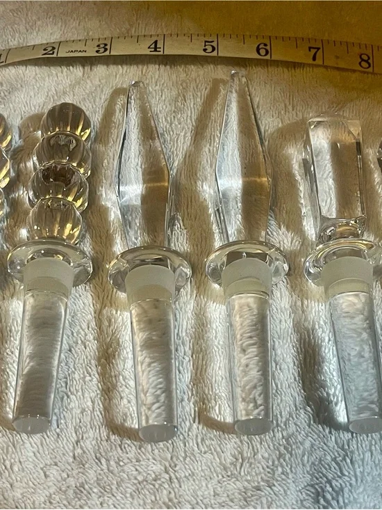 Villeroy & Boch Crystal Wine Bottle Stoppers - Set of 6, all in excellent cond