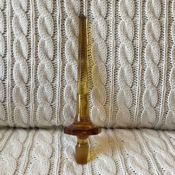 MOSER Decanter Stopper Replacement AMBER‎ Vintage Glass Bohemian 11