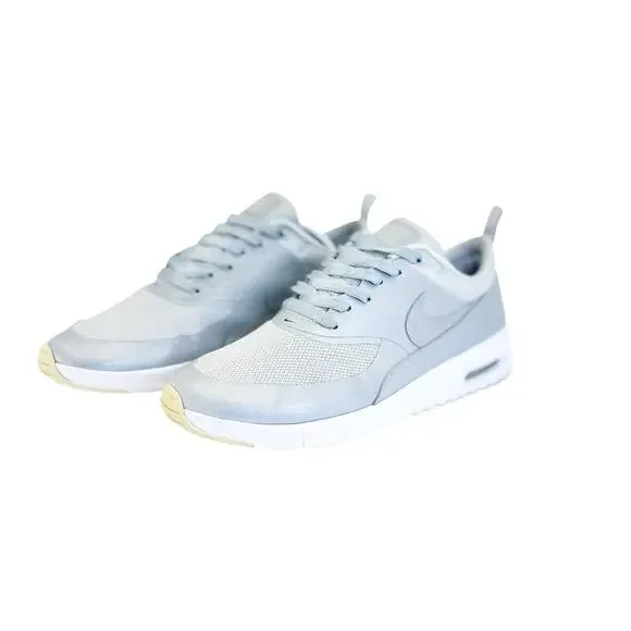 Nike Women’s Air Max Thea Premium Leather Metallic Platinum Size 7